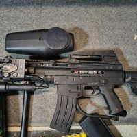 Tippman X7 Accessories, Bug Out Bag with 2 CO2 Bottles, and a few hundred Painballs