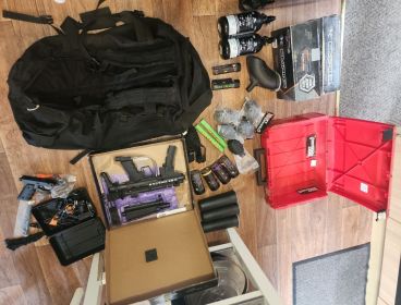 Premium BT Delta Tactical Paintball Bundle — Marker, Tanks, Grenades, Smokes &amp; Full Kit